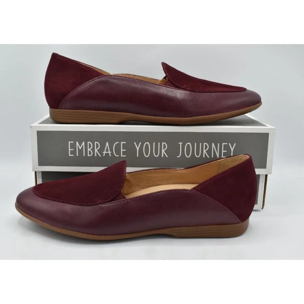 Dansko Womens Size EU‎ 41 US 10.5-11 Lace Wine Leather Slip On Loafers Shoes